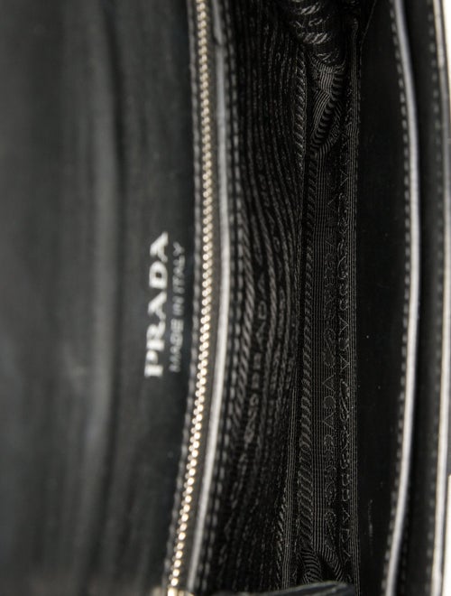 Prada City Calf Leather Metal Ribbon