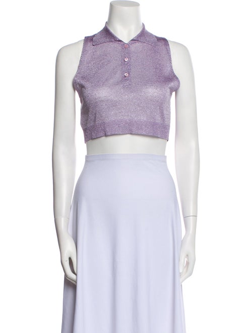 Prada 2021 V-Neck Crop Top