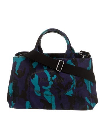 Prada Totes Enameled Metal Triangle Logo Tote