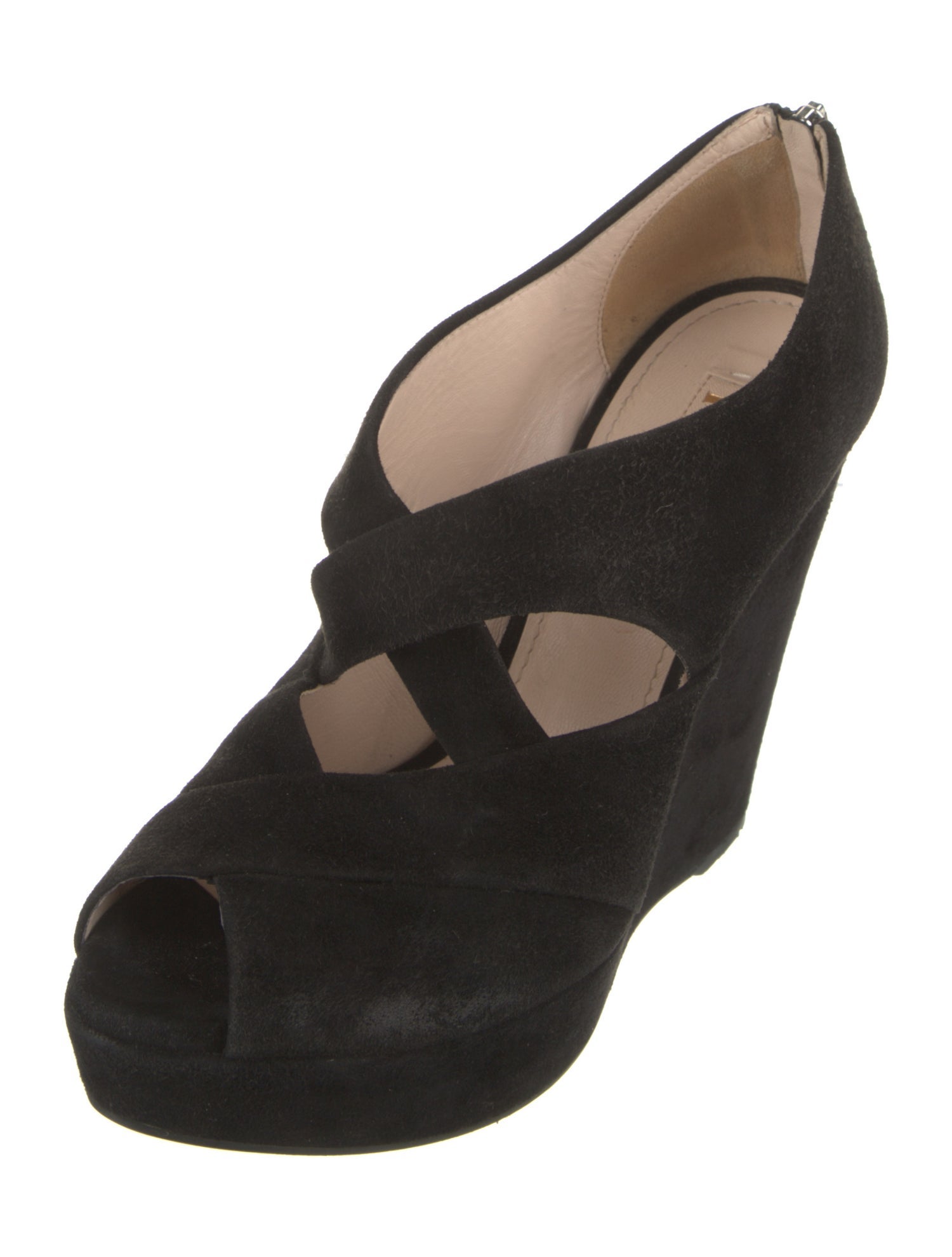 Prada Suede D'Orsay Pumps