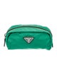 Prada Enameled Metal Triangle Clutch