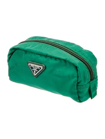 Prada Enameled Metal Triangle Clutch