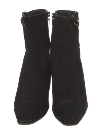 Prada Suede Chain-Link Accents Sock Boots