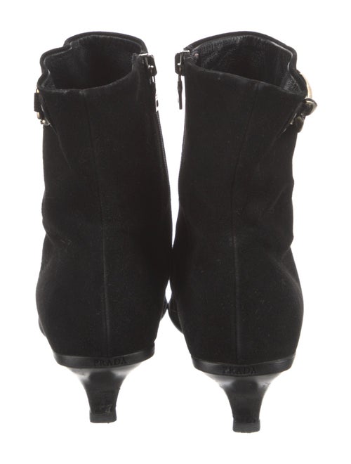 Prada Suede Chain-Link Accents Sock Boots