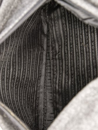 Prada Enameled Metal Triangle Feltro Vintage