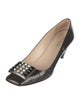 Prada Patent Leather Crystal Embellishments Pumps