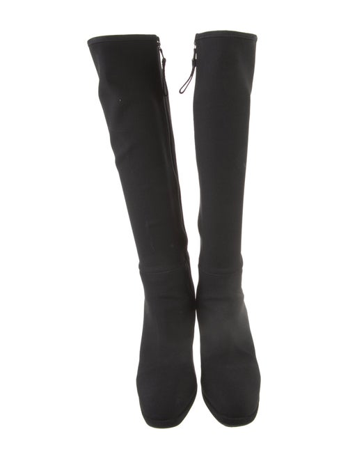 Prada Neoprene Embroidered Accent Boots