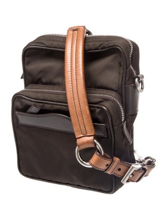 Prada Enameled Metal Triangle Shoulder Bag