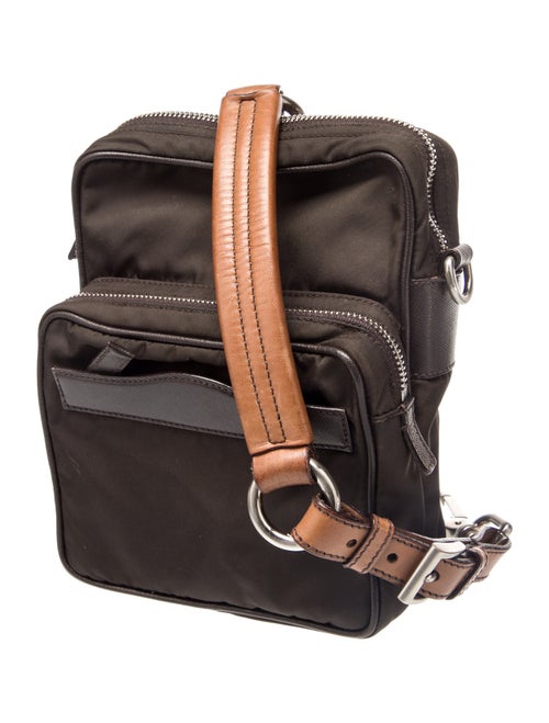 Prada Enameled Metal Triangle Shoulder Bag