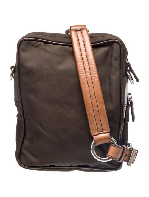 Prada Enameled Metal Triangle Shoulder Bag