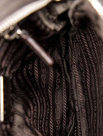 Prada Enameled Metal Triangle Shoulder Bag