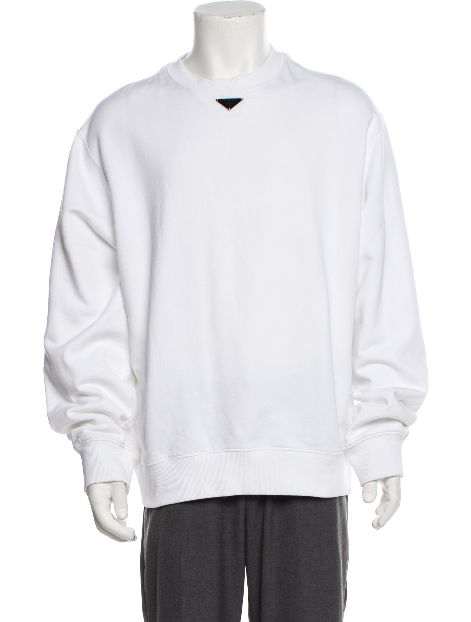 Prada 2023 Enameled Metal Triangle Sweatshirt