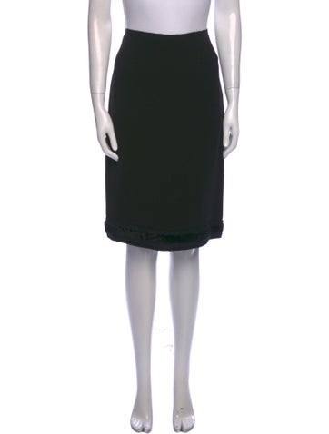Prada Skirts Fur Trim Knee-Length Skirt Us4, It40 | S