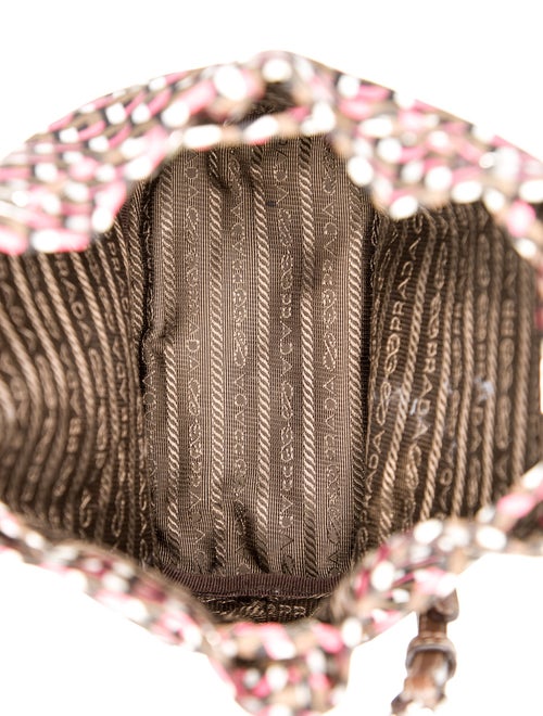 Prada Enameled Metal Triangle Bucket Bag