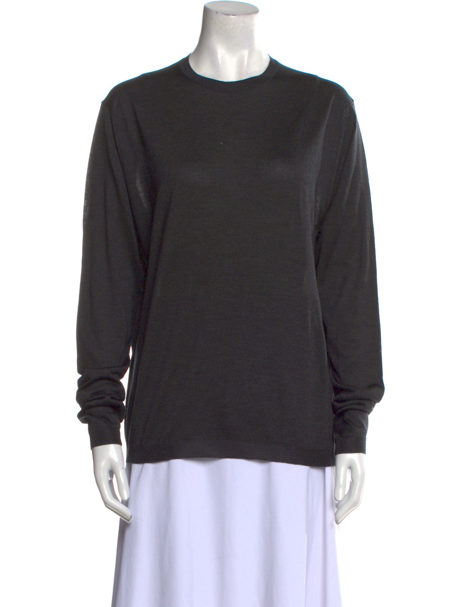 Prada Silk Crew Neck Pullover