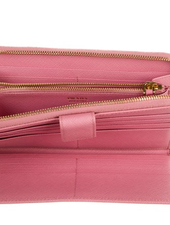 Prada Saffiano Metal Leather Continental Wallet