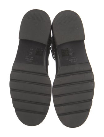 Stuart Weitzman Leather Studded Accents Combat Boots