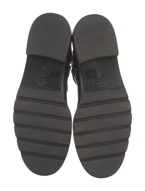 Stuart Weitzman Leather Studded Accents Combat Boots