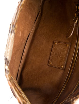 Prada Python Python Zip Clutch