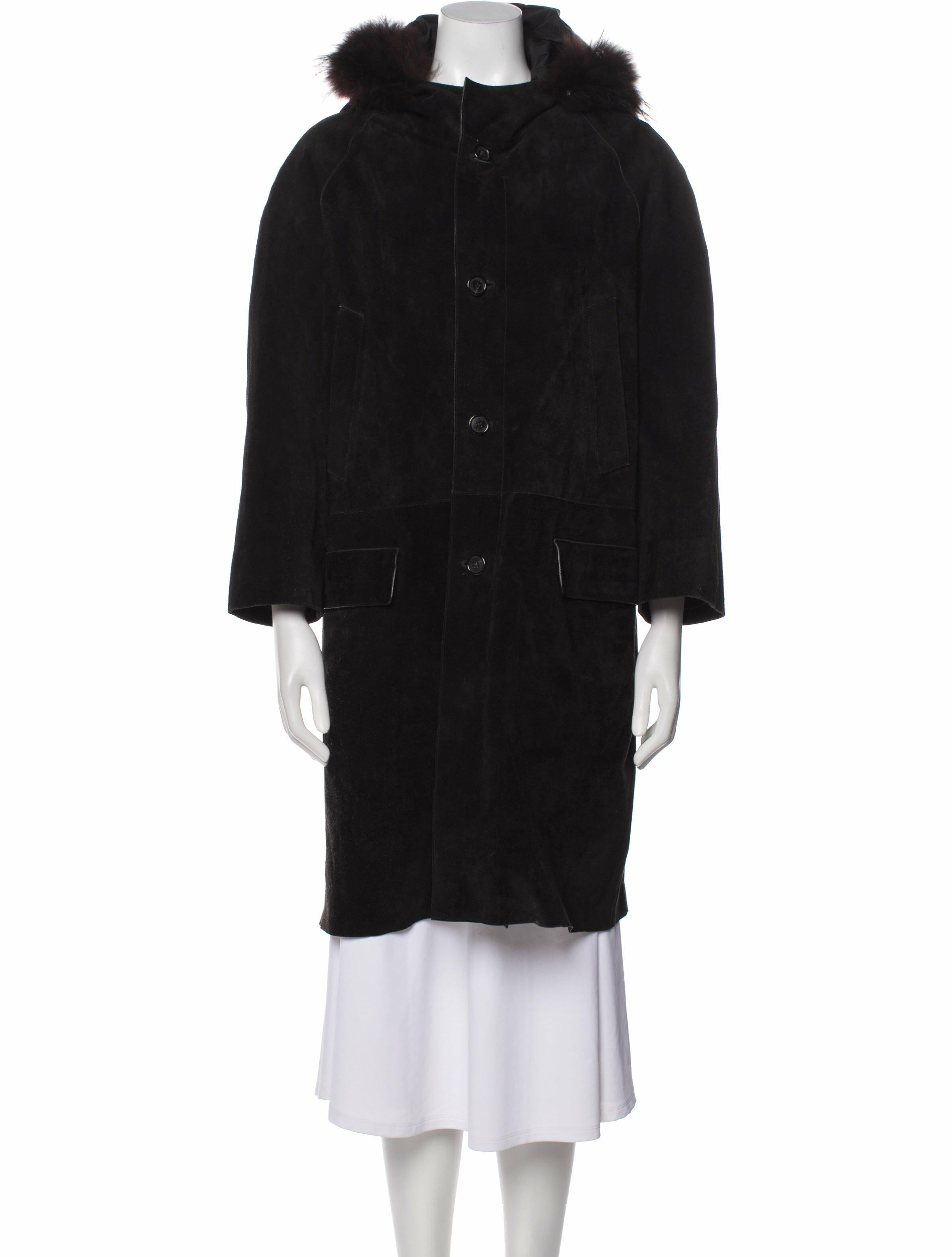 Prada Vintage 2000 Faux Fur Coat