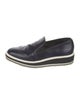 Prada Leather Lasercut Accents Loafers