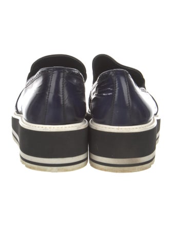 Prada Leather Lasercut Accents Loafers