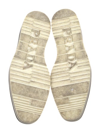 Prada Leather Lasercut Accents Loafers
