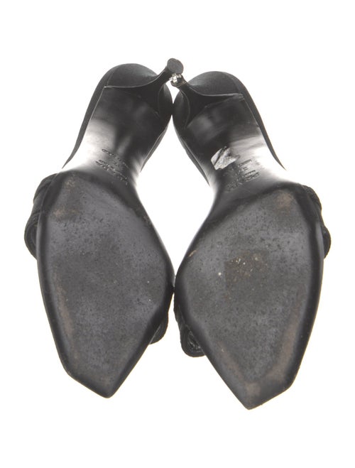 Prada Satin Crystal Embellishments Slides