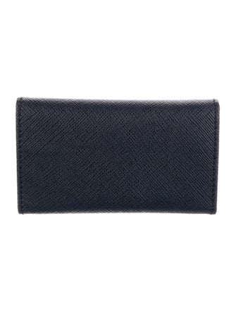 Prada Saffiano Triangle Leather Wallet