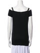 Prada Square Neckline Short Sleeve Top