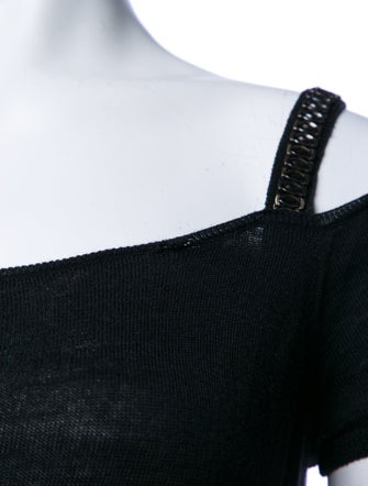 Prada Square Neckline Short Sleeve Top