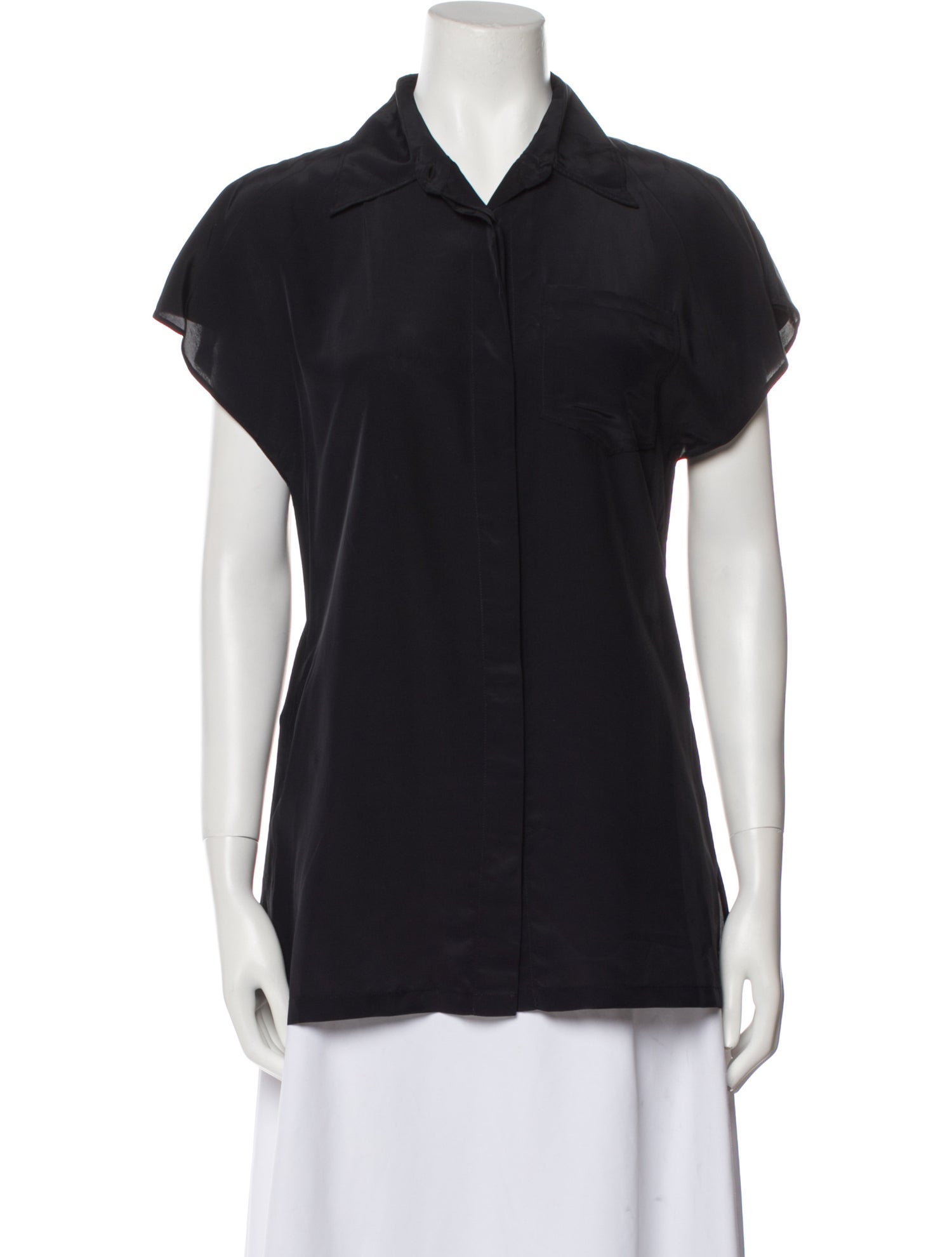 Prada 2016 Short Sleeve Button-Up Top