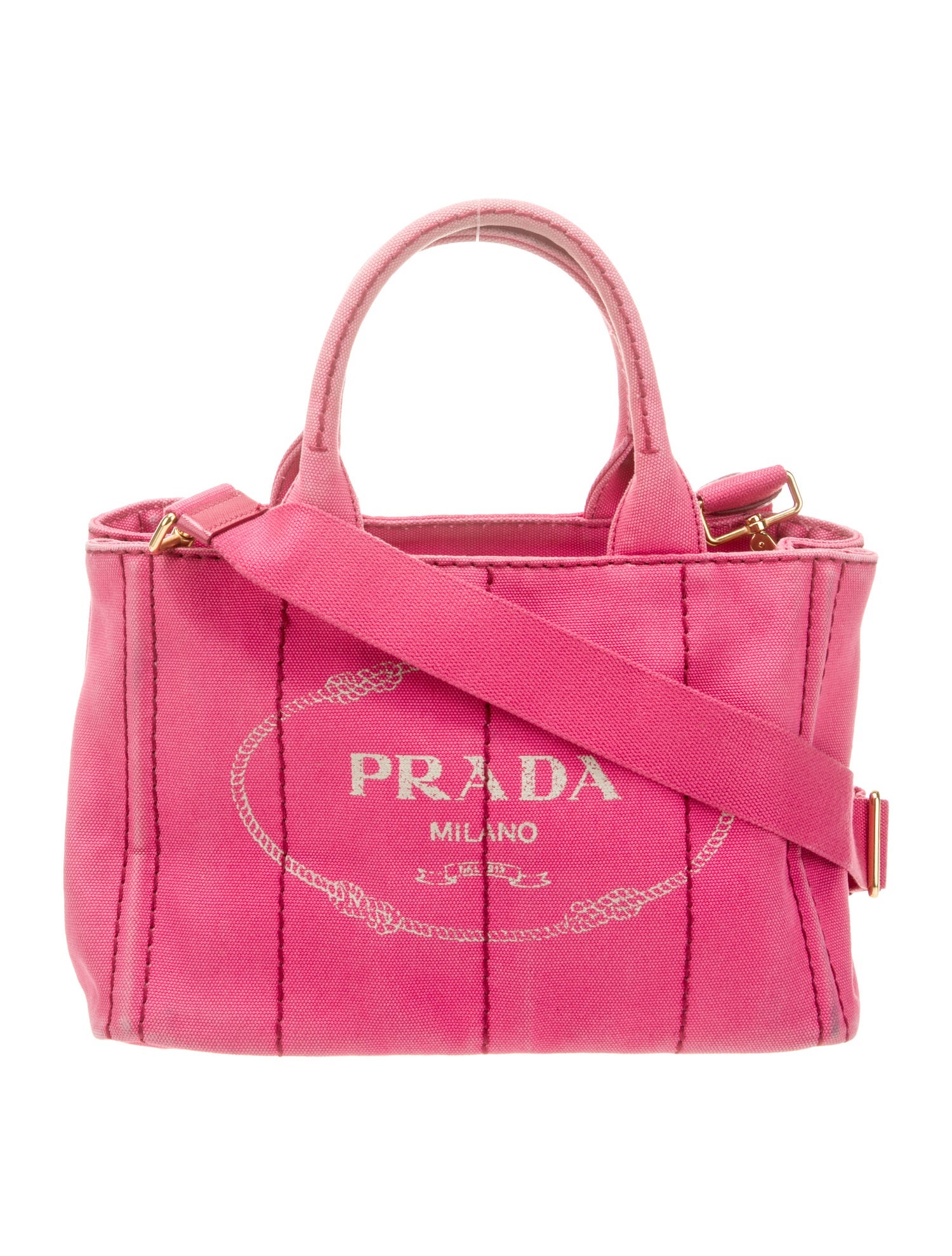 Prada Canvas Small Canapa Logo Tote Small