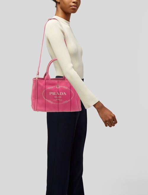 Prada Canvas Small Canapa Logo Tote Small