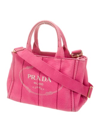 Prada Canvas Small Canapa Logo Tote Small