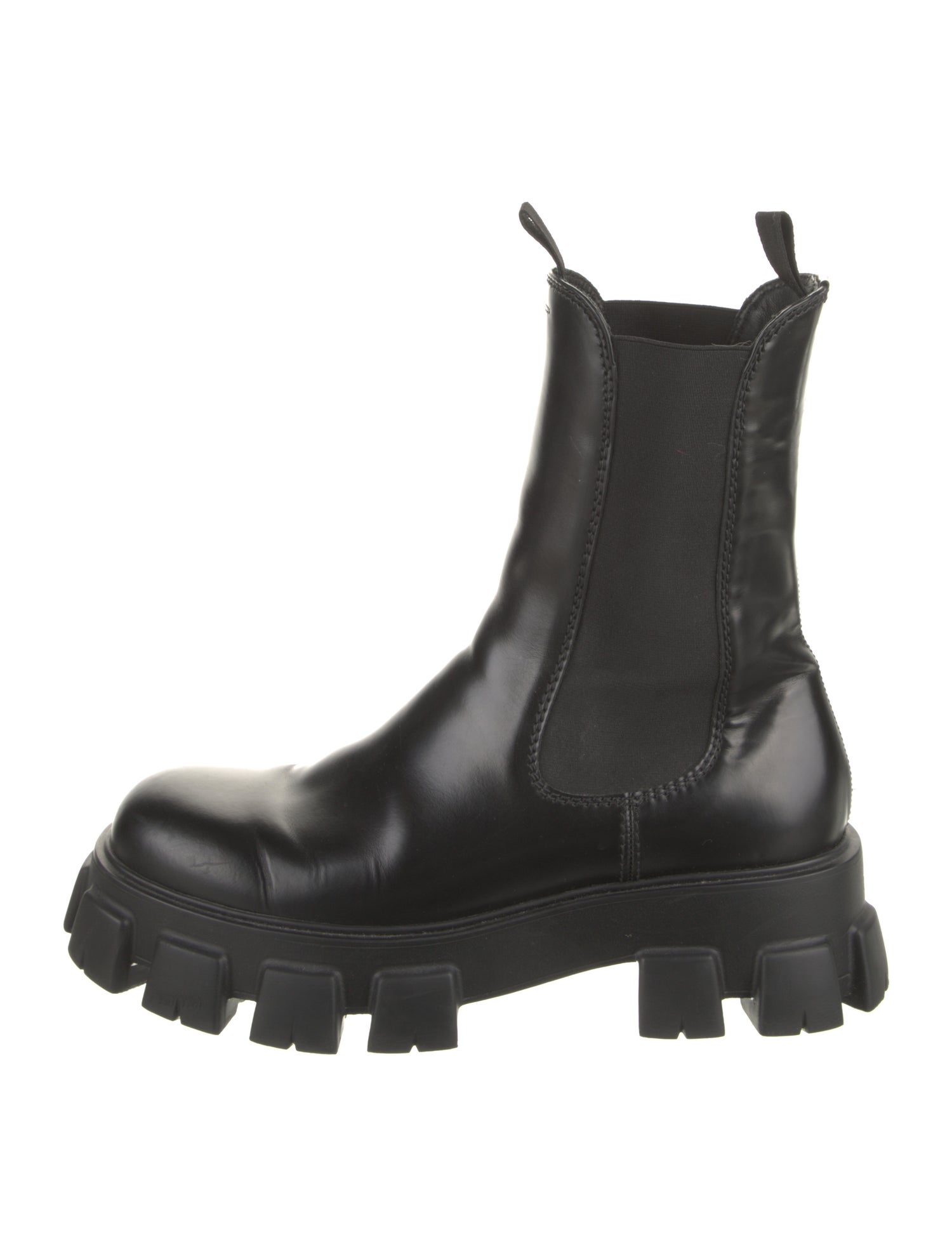 Prada Patent Leather Chelsea Boots