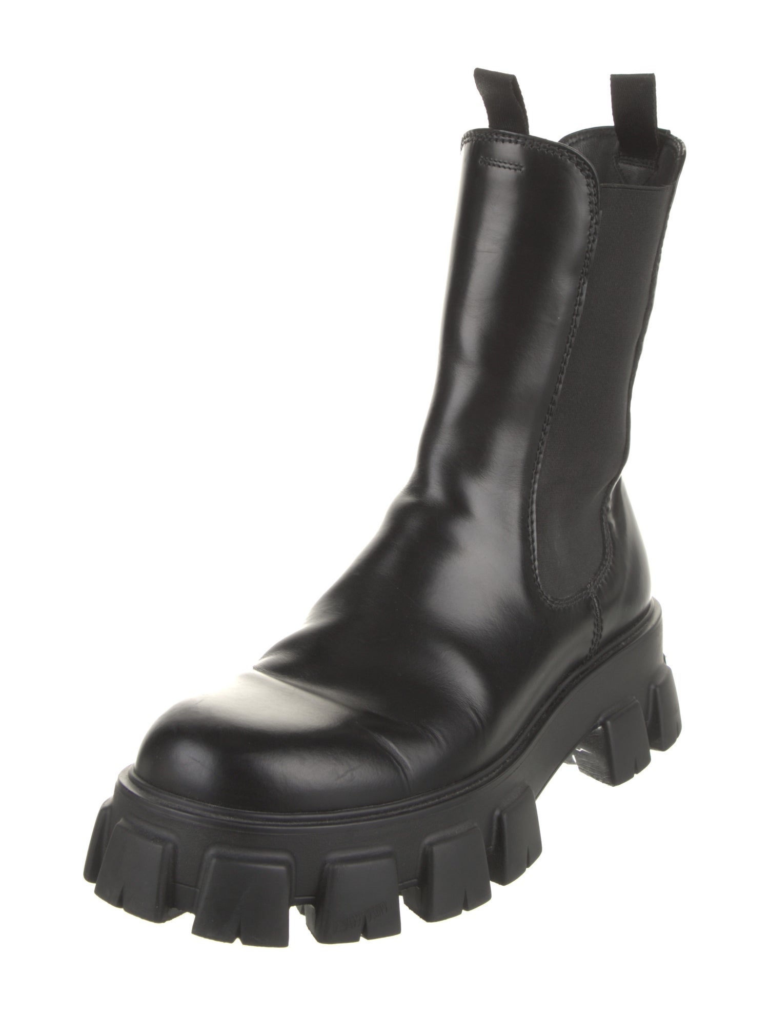 Prada Patent Leather Chelsea Boots