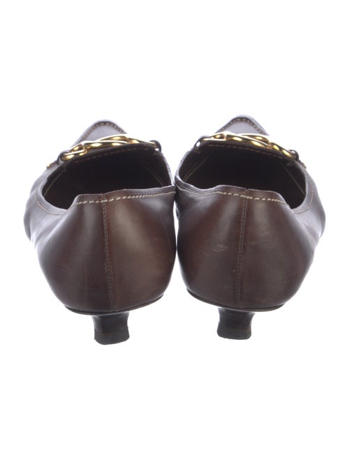 Prada Leather Chain-Link Accents Pumps