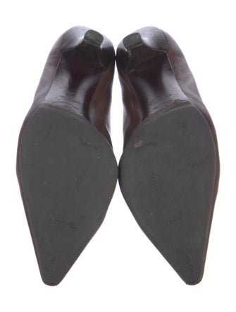 Prada Leather Chain-Link Accents Pumps