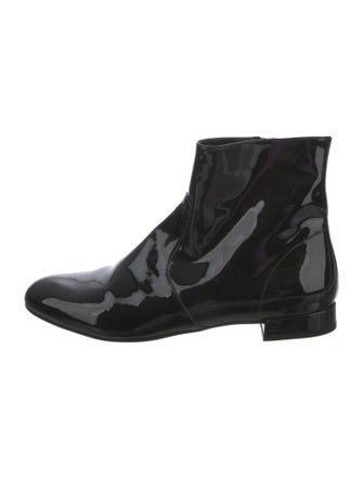 Prada Patent Leather Chelsea Boots