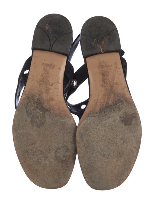 Prada Suede T-Strap Sandals