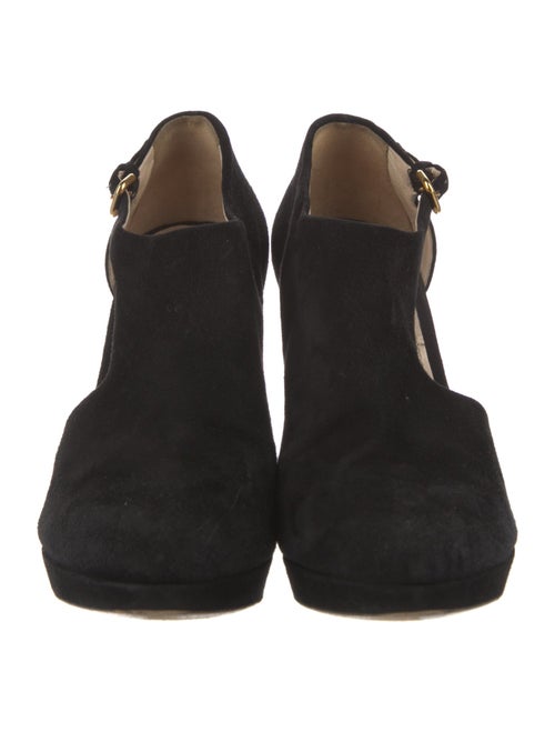 Prada Suede Cutout Accent Slingback Pumps