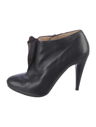 Prada Leather Ruffle Embellishment Boots