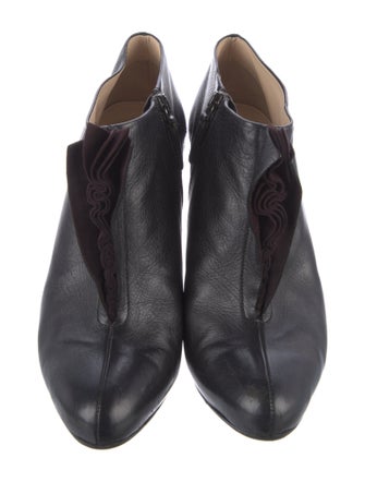 Prada Leather Ruffle Embellishment Boots