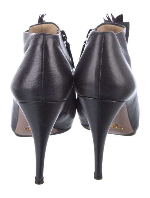 Prada Leather Ruffle Embellishment Boots