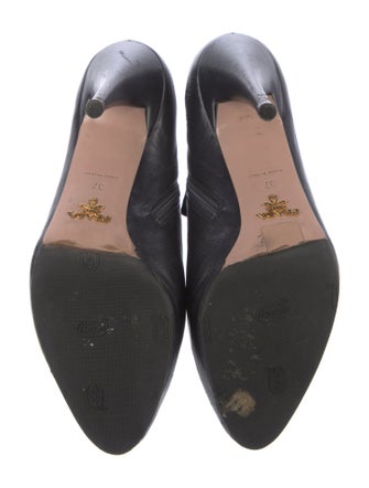 Prada Leather Ruffle Embellishment Boots