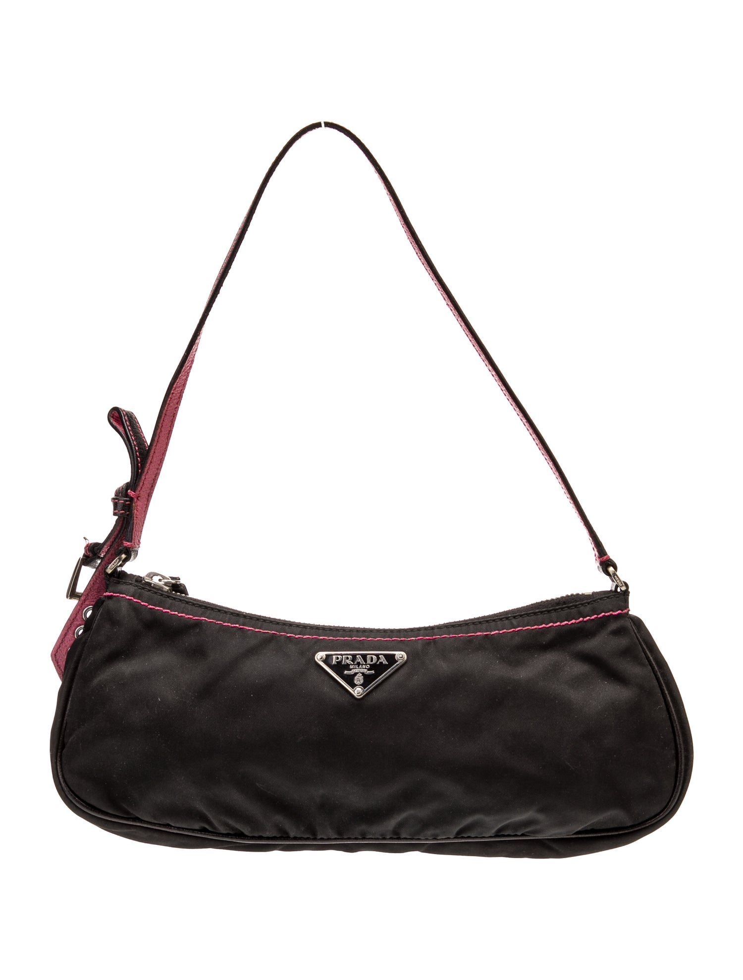 Prada Tessuto Nylon Shoulder Bag Vintage - Black Shoulder Bags 
