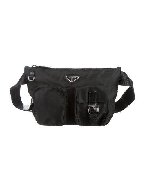 Prada Leather-Trimmed Tessuto Waist Bag