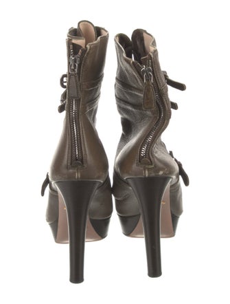 Prada Leather Lace-Up Boots