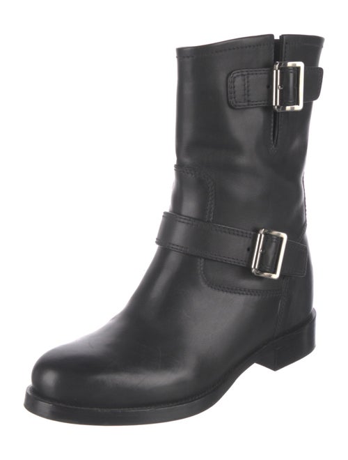 Prada Leather Moto Boots